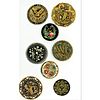 SMALL CARD OF DIV. 1 ASSORTED METASL PLANT LIFE BUTTONS