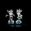 2 Swarovski Crystal Figurines, Minnie Mouse, Mickey Mouse