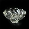 Vintage Clear Glass Bowl, Swirl Form