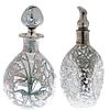 Two Silver Overlay Bottles