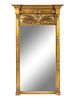 A Neoclassical Style Gilt Framed Trumeau Mirror
Height 51 x 29 1/4 inches.