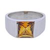 Cartier Tank 18K Gold Citrine Ring size 51
