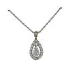 14k Gold Diamond Teardrop Pendant Necklace