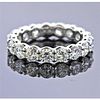 Platinum 2.55ctw Diamond Eternity Wedding Band Ring 