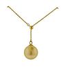 18K Gold South Sea Pearl Pendant Necklace