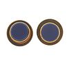 18k Gold Agate Buttons 