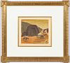 GUSTAVE BAUMANN (1881-1971) PENCIL SIGNED WOODBLOCK