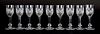 9 Saint Louis Chantilly Pattern Cordial Glasses