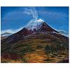 RODRIGO PIMENTEL, Popocatépetl, Signed and dated 2020 front and back, Oil on canvas, 49.2 x 59" (125 x 150 cm), Certificate