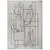 CARLOS MÉRIDA, Boceto, Signed, Graphite pencil on tracing paper, 29.9 x 22" (76 x 56 cm), Document