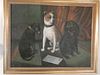 PAINTING OF 3 DOGS SIGNED TAYLOR