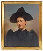 19C Victorian Lady Portrait Painting