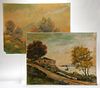PR M. C. Waite Impressionist Landscape Paintings