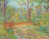 Attr. Ernest Lawson Forest Landscape Painting