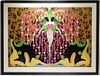 LG Art Deco Floral Show Girl Silk Screen Print