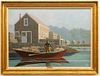Bruce Elliot Roberts Impressionist Harbor Painting