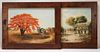 2PC N. A. David Indian Landscape Paintings