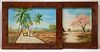 2PC N. A. David Indian Landscape Paintings