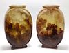 PR LG French Faience Limoges Type Vases