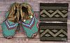 Pair of Native American Plains beaded moccasins