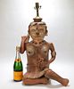 Pre Columbian Style Figural Table Lamp