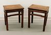 PR Chinese Carved Wood Side Tables