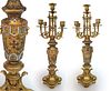 A Pair of Chinoiserie Champleve Candelabras, 19th C.