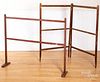 Red painted quilt rack, early 19th c.