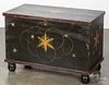 Diminutive painted pine blanket chest, 19th c.