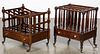 Regency mahogany canterbury, together with another