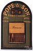 Painted wood Pope & Son tobacconist trade sign