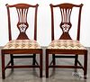 Pair of Chippendale mahogany dining chairs