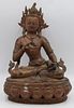 20th C Nepalese Bronze Buddha.