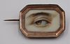 JEWELRY. 19th Century Lover's Eye Brooch.