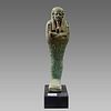 Ancient Egyptian Large Green Faience Ushabti Late period c.664-332 BC. 