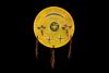 Sioux Ghost Dance Polychrome Painted Shield