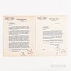 Two John F. Kennedy (1917-1963) Typed Letters Signed Regarding the Trieste Resolution, 1953