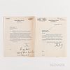 Two John F. Kennedy (1917-1963) Typed Letters Signed to Thomas Quinn, 1953 and 1957, Regarding Fuel Prices