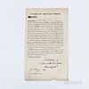 Arkansas and Texas Land Company Document, New York, New York, 27 April 1831