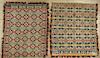 Two Pennsylvania jacquard coverlets, inscribed