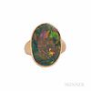 14kt Gold and Black Opal Ring