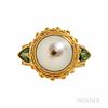 22kt and 18kt Gold and Cultured Pearl Ring