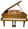 Steinway and Sons Mahogany Baby Grand Piano, marked Duplex Scale, serial #265459, width 56 inches, length 76 inches.