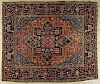 Heriz carpet, ca. 1920, 7'5'' x 8'9''.