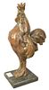 After Rembrandt Bugatti (Italian, 1884-1916), Rooster, bronze with patina, marked on the edge "R. Bugatti", height 16 1/2 inches, width 6 1/2 inches, 