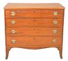 Mahogany Federal Chest, having four graduated drawers, set on high base, height 36 inches, width 40 inches, depth 20 1/2 inches