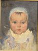 French School (late 19th century), Bebe, oil on panel, titled upper left: Bebe, and signed indistinctly upper right, dated "1885" on the reverse, 8 3/
