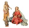 Two Early Santos and Terracotta Figures, 18th century or later, both heights 11 inches.