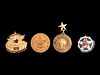 A Group of Four 1970s-1980s Major League Baseball All-Star Game Press Pins,