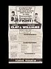 A Muhammad Ali signed as Cassius Clay Advertising Sheet From Cleveland Big Cat Williams 1966 Championship Bout,